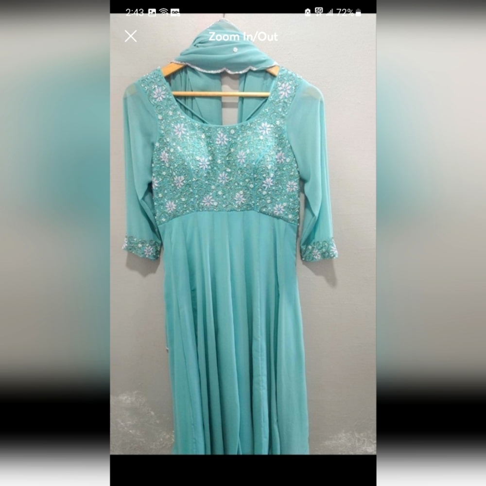 Indian pakistani anarkali kameez and dupatta